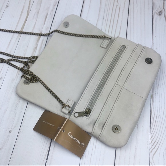 Francesca's Collections Bags Nwt Francescas Arrow Clutch With Chain